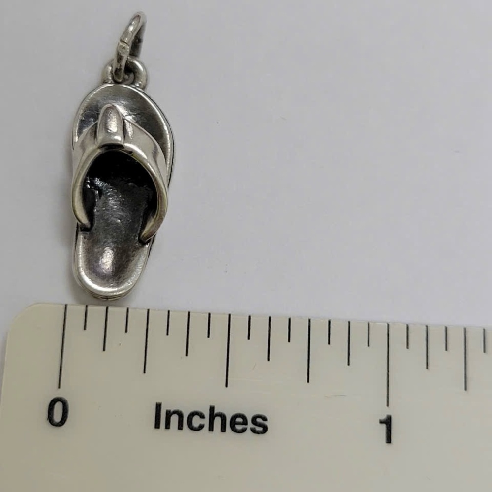 James Avery Flip Flop Charm Retired Beach Shoe Sandal Thong Sterling Silver 925